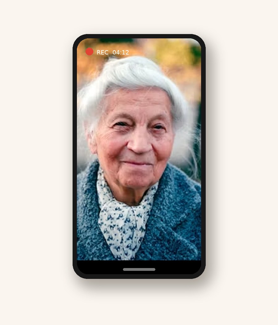 A phone recording an answer